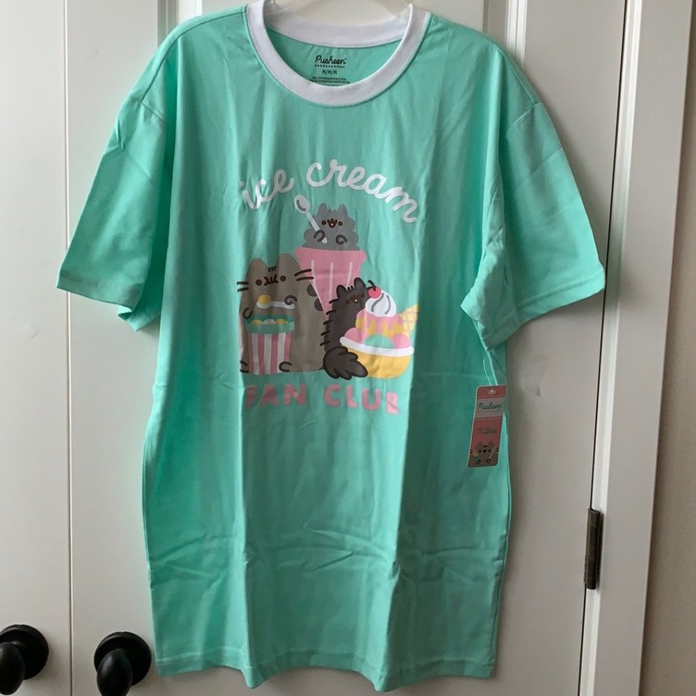 PUSHEEN CAT Ice Cream Fan Club T-Shirt Sz M